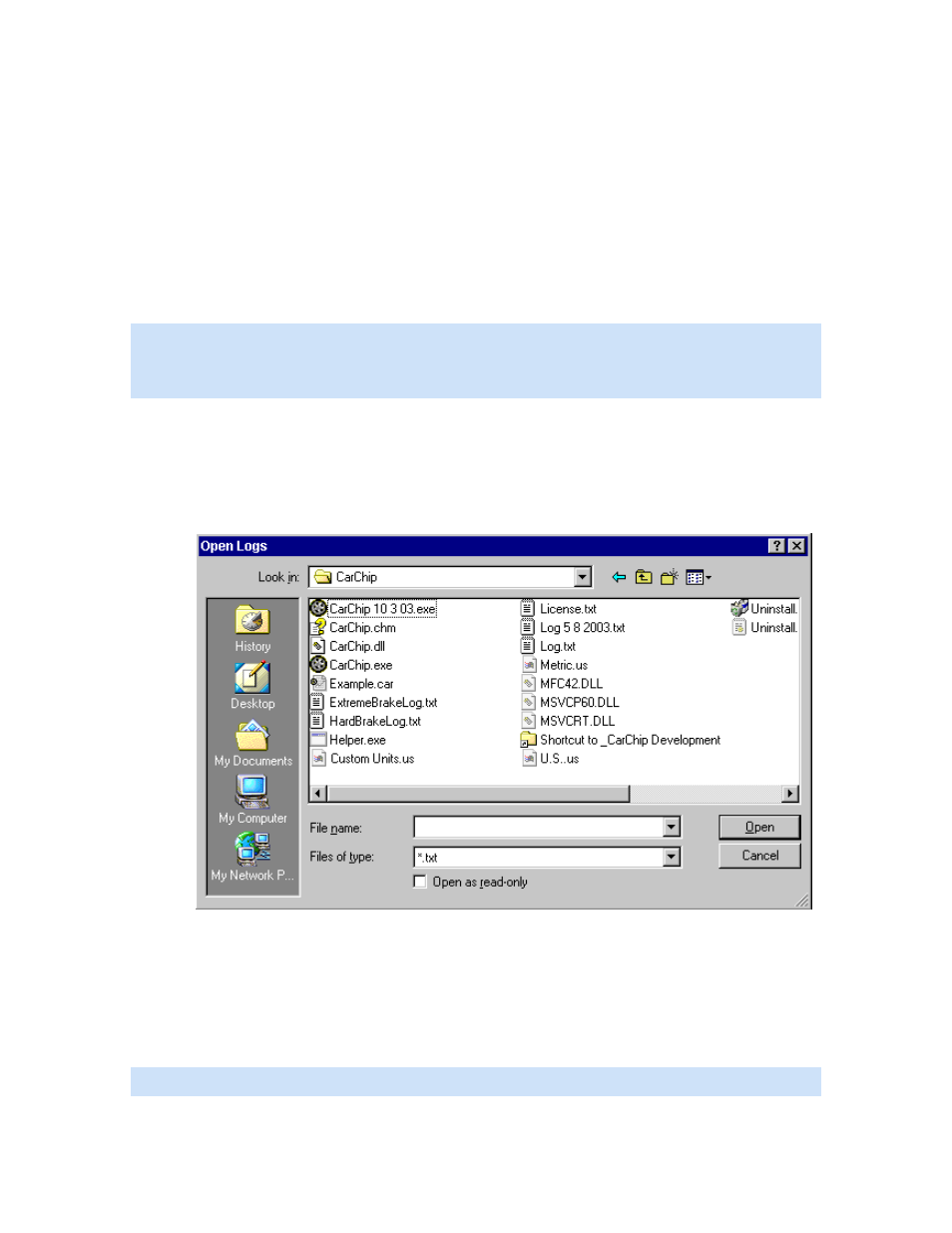Carchip menu commands | DAVIS CarChip Online Help (8210, 8211, 8220, 8225) User Manual | Page 32 / 67