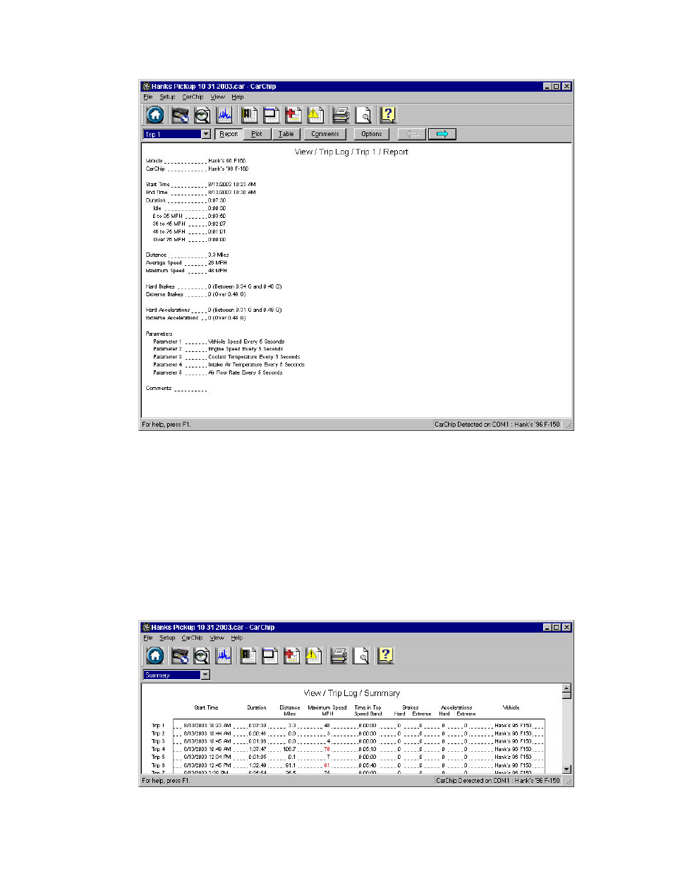 DAVIS CarChip Online Help (8210, 8211, 8220, 8225) User Manual | Page 48 / 67