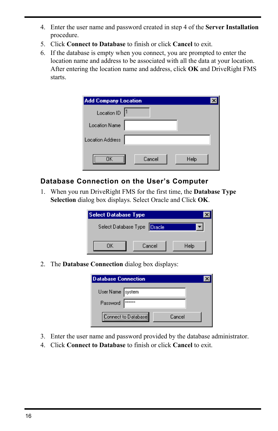 Database connection on the user’s computer | DAVIS FMS DriveRight Database Selection Guide (8186) User Manual | Page 16 / 20