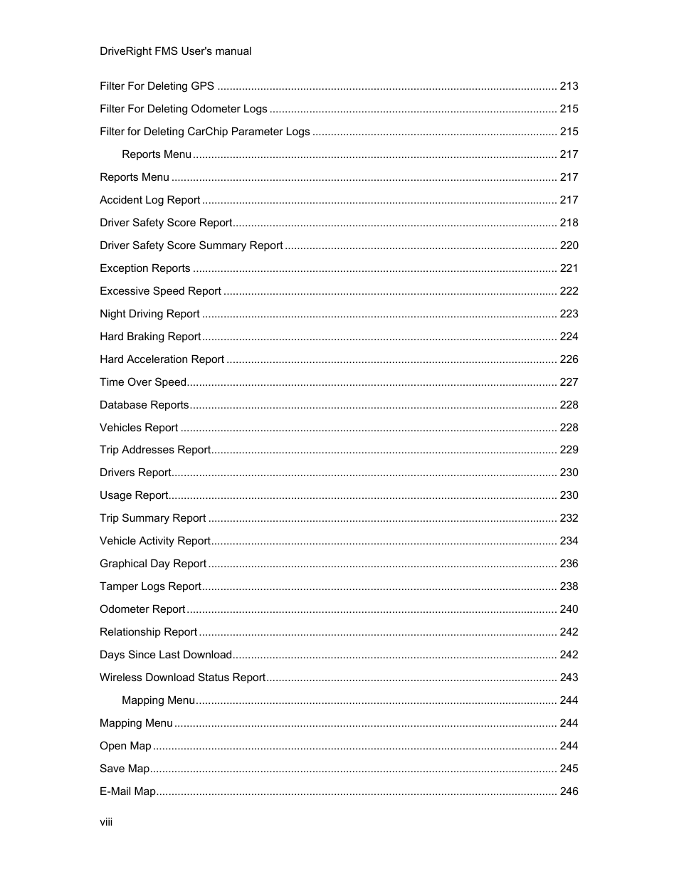 DAVIS FMS 3.9.3 DriveRight (8186) User Manual | Page 10 / 286