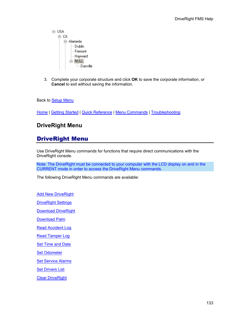 Driveright menu | DAVIS FMS 3.9.3 DriveRight (8186) User Manual | Page 145 / 286