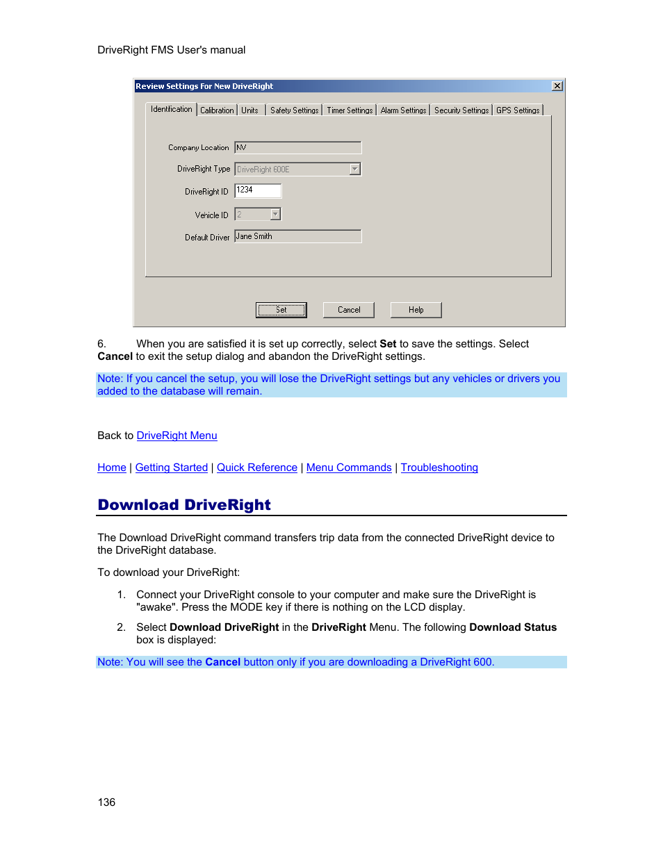 Download driveright | DAVIS FMS 3.9.3 DriveRight (8186) User Manual | Page 148 / 286