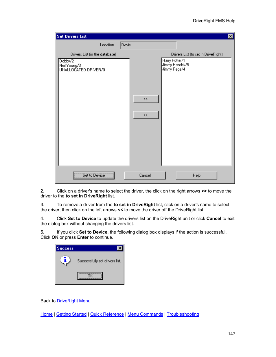DAVIS FMS 3.9.3 DriveRight (8186) User Manual | Page 159 / 286