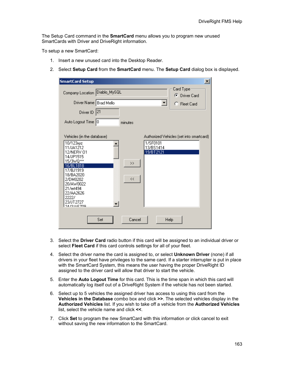 DAVIS FMS 3.9.3 DriveRight (8186) User Manual | Page 175 / 286