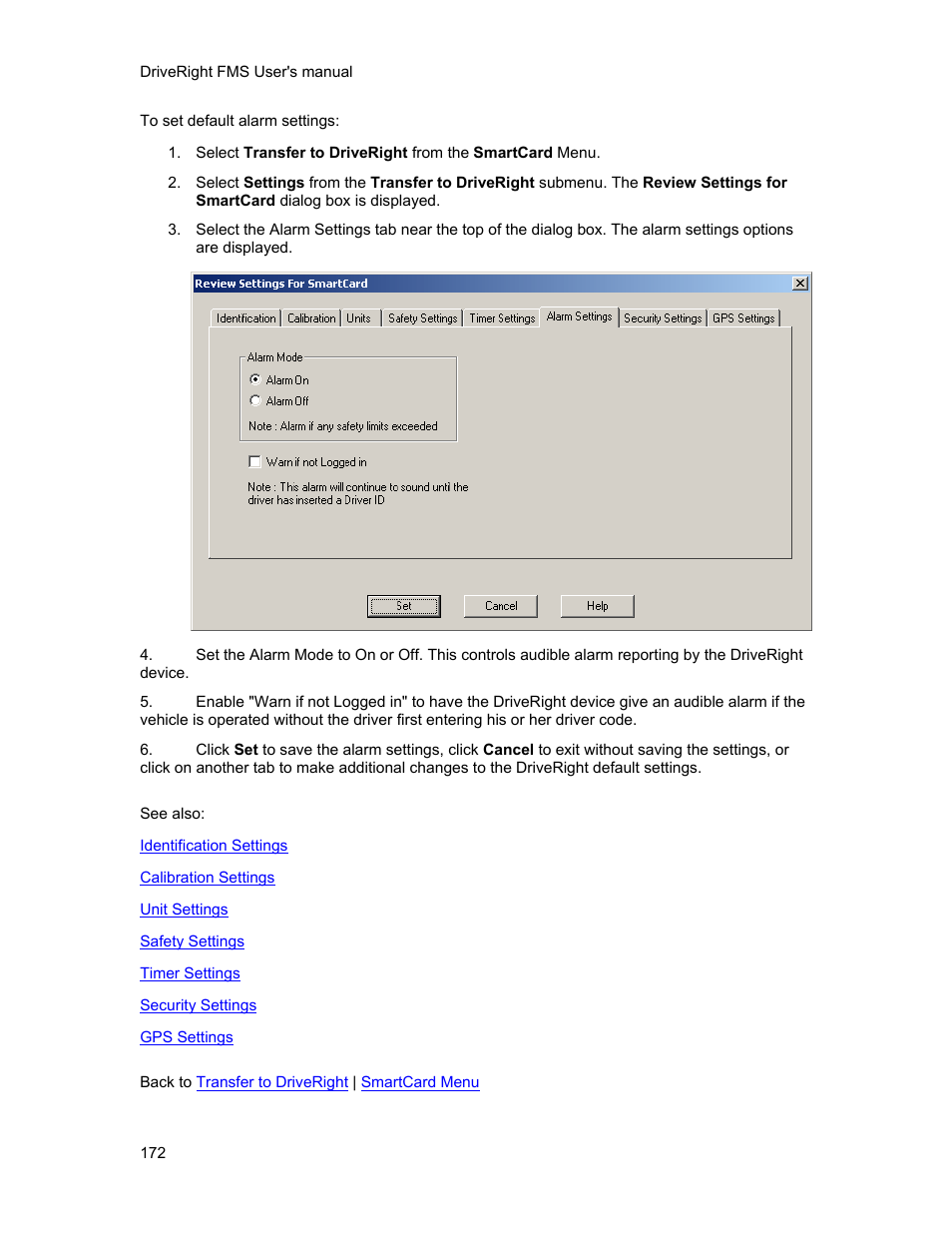 DAVIS FMS 3.9.3 DriveRight (8186) User Manual | Page 184 / 286