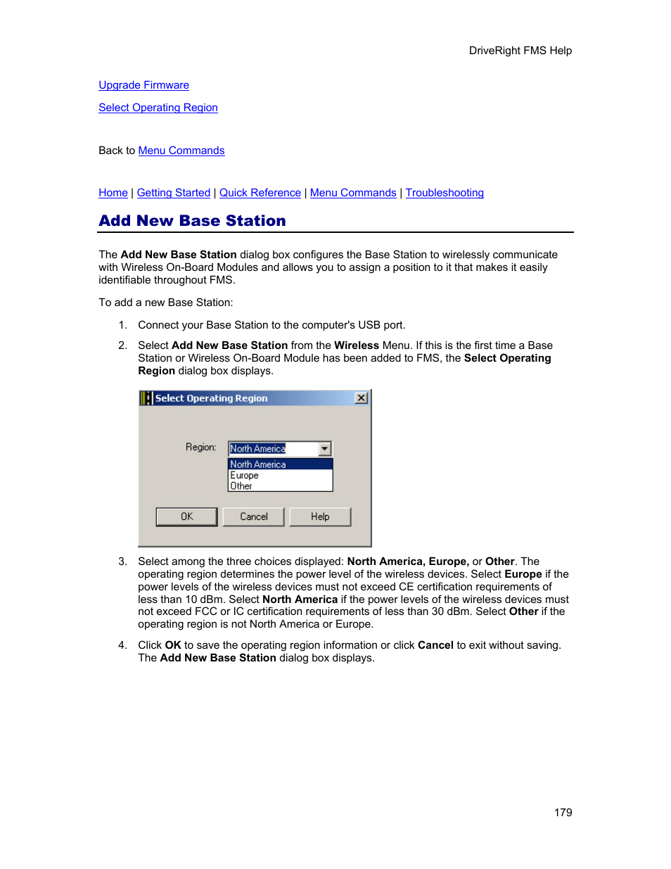 Add new base station | DAVIS FMS 3.9.3 DriveRight (8186) User Manual | Page 191 / 286