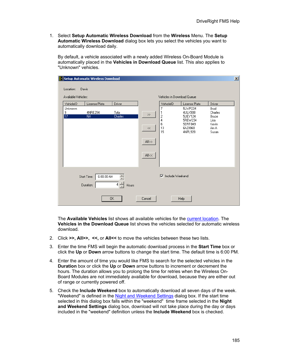 DAVIS FMS 3.9.3 DriveRight (8186) User Manual | Page 197 / 286