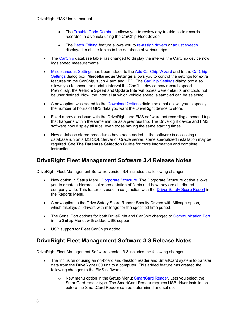 DAVIS FMS 3.9.3 DriveRight (8186) User Manual | Page 20 / 286