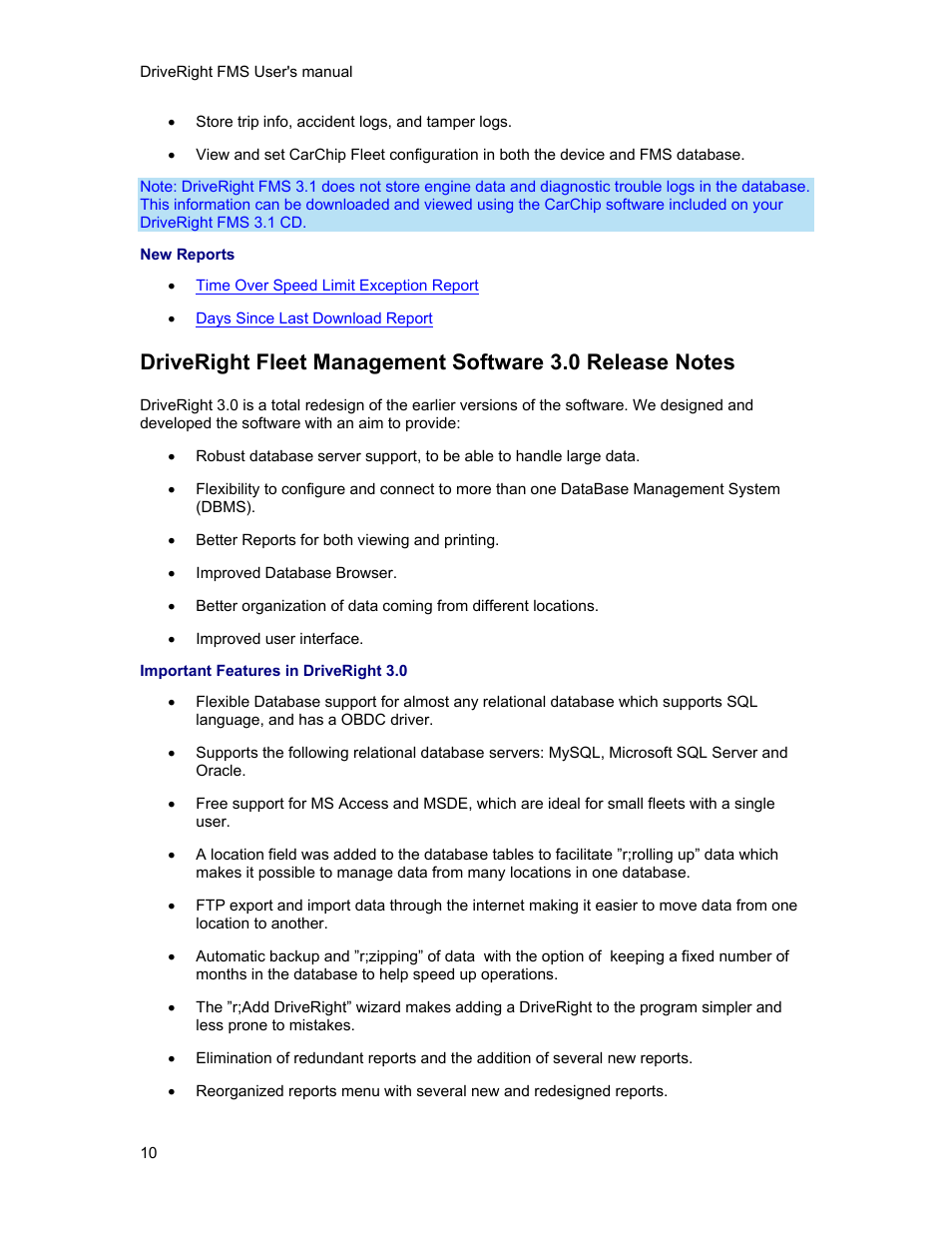 DAVIS FMS 3.9.3 DriveRight (8186) User Manual | Page 22 / 286