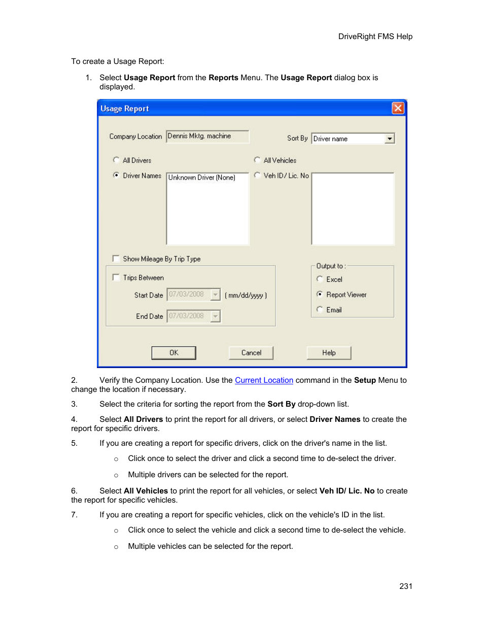 DAVIS FMS 3.9.3 DriveRight (8186) User Manual | Page 243 / 286