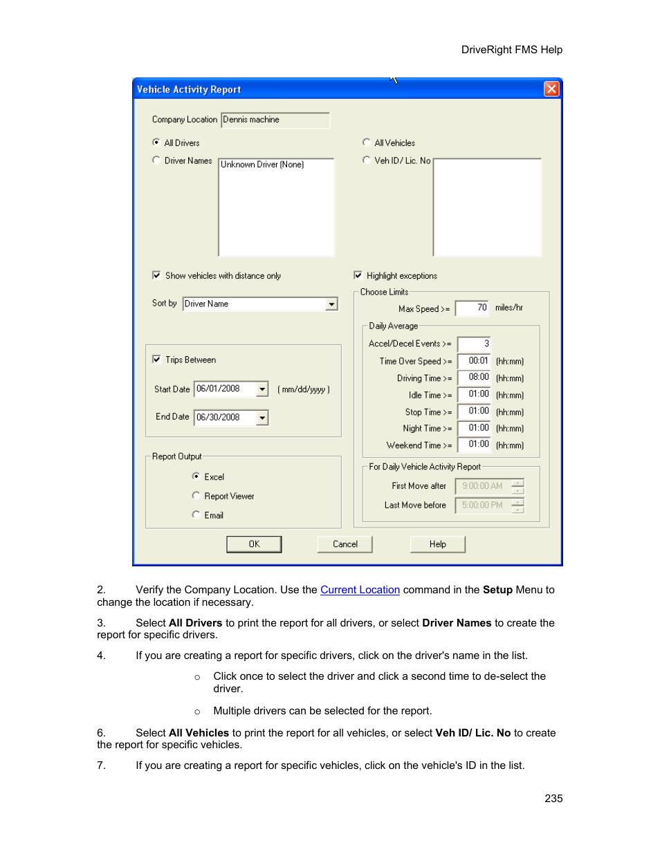 DAVIS FMS 3.9.3 DriveRight (8186) User Manual | Page 247 / 286