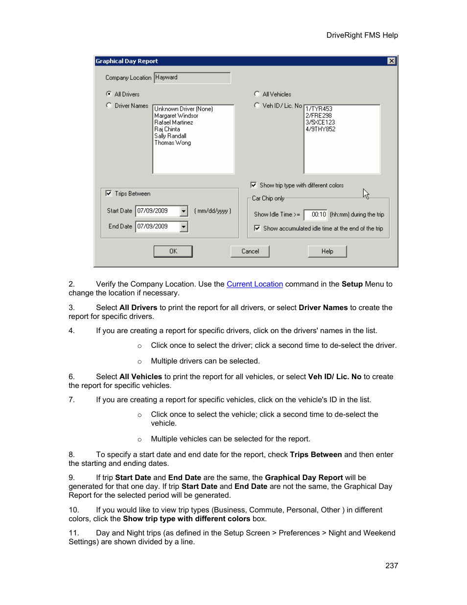 DAVIS FMS 3.9.3 DriveRight (8186) User Manual | Page 249 / 286