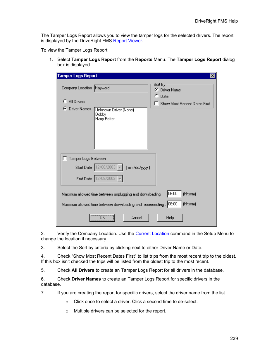 DAVIS FMS 3.9.3 DriveRight (8186) User Manual | Page 251 / 286