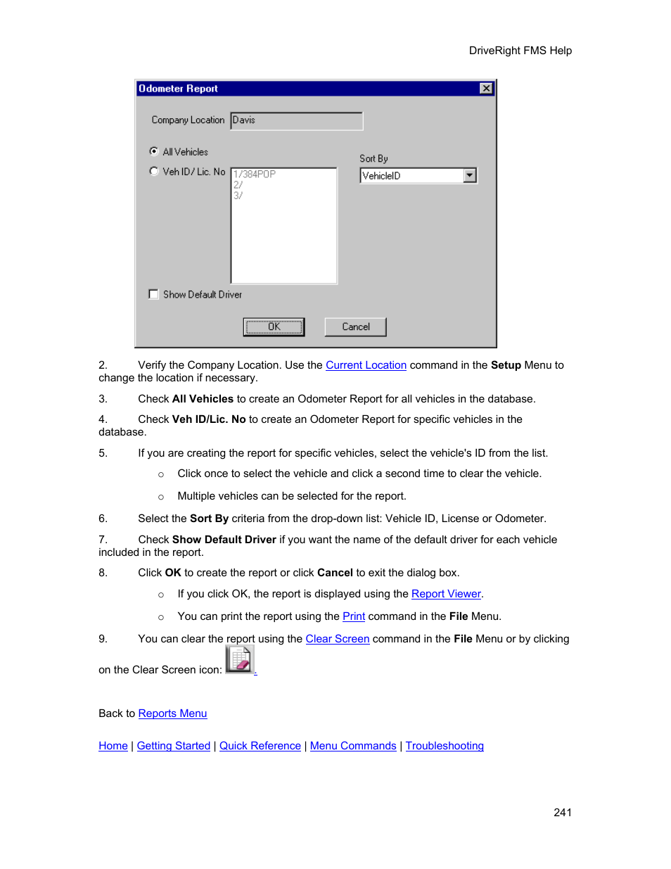 DAVIS FMS 3.9.3 DriveRight (8186) User Manual | Page 253 / 286
