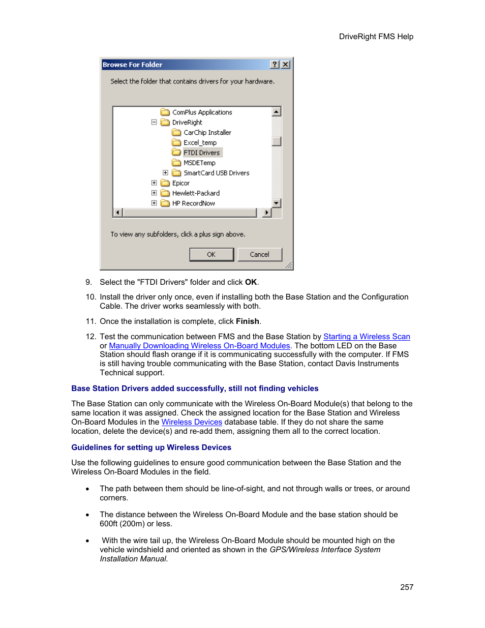 DAVIS FMS 3.9.3 DriveRight (8186) User Manual | Page 269 / 286