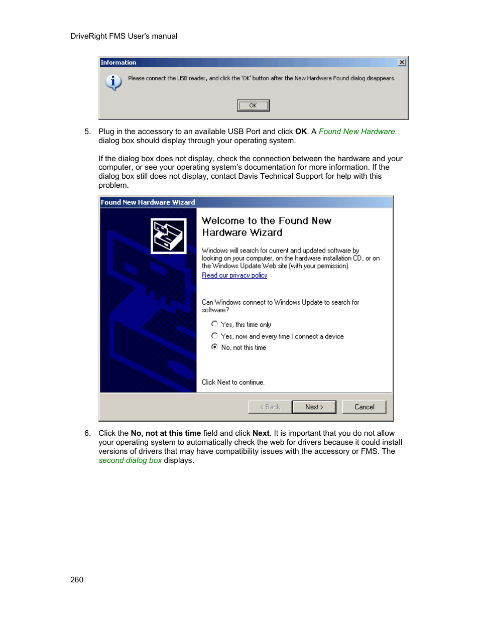 DAVIS FMS 3.9.3 DriveRight (8186) User Manual | Page 272 / 286