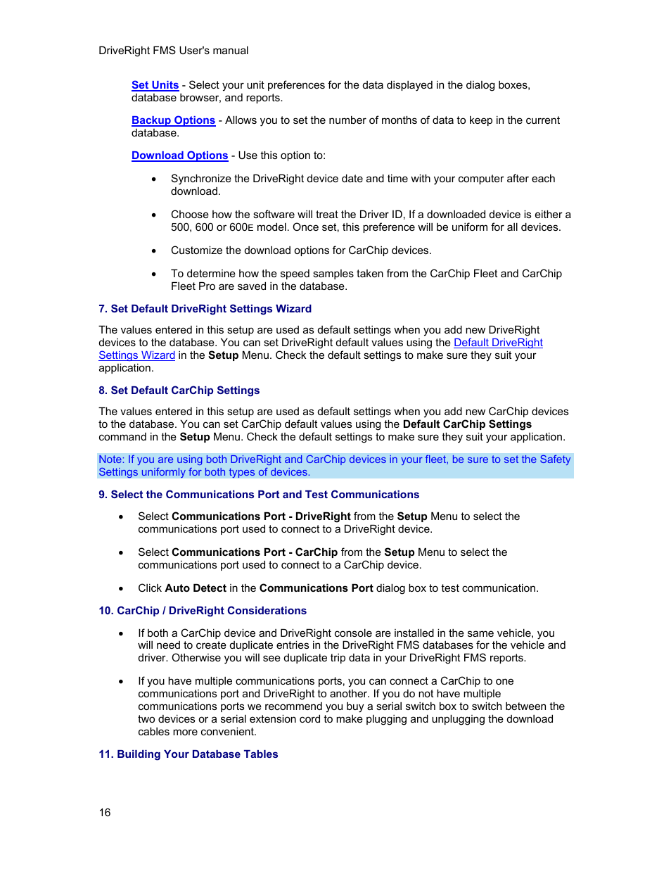 DAVIS FMS 3.9.3 DriveRight (8186) User Manual | Page 28 / 286