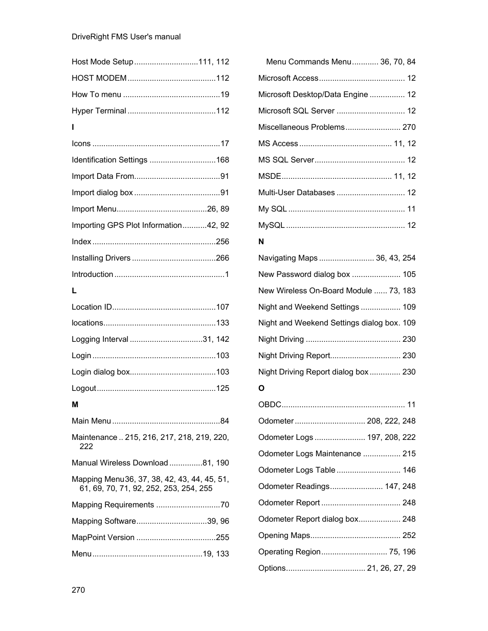 DAVIS FMS 3.9.3 DriveRight (8186) User Manual | Page 282 / 286