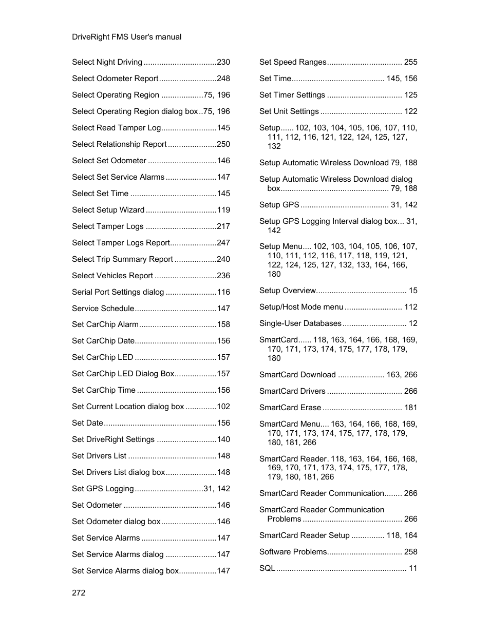 DAVIS FMS 3.9.3 DriveRight (8186) User Manual | Page 284 / 286