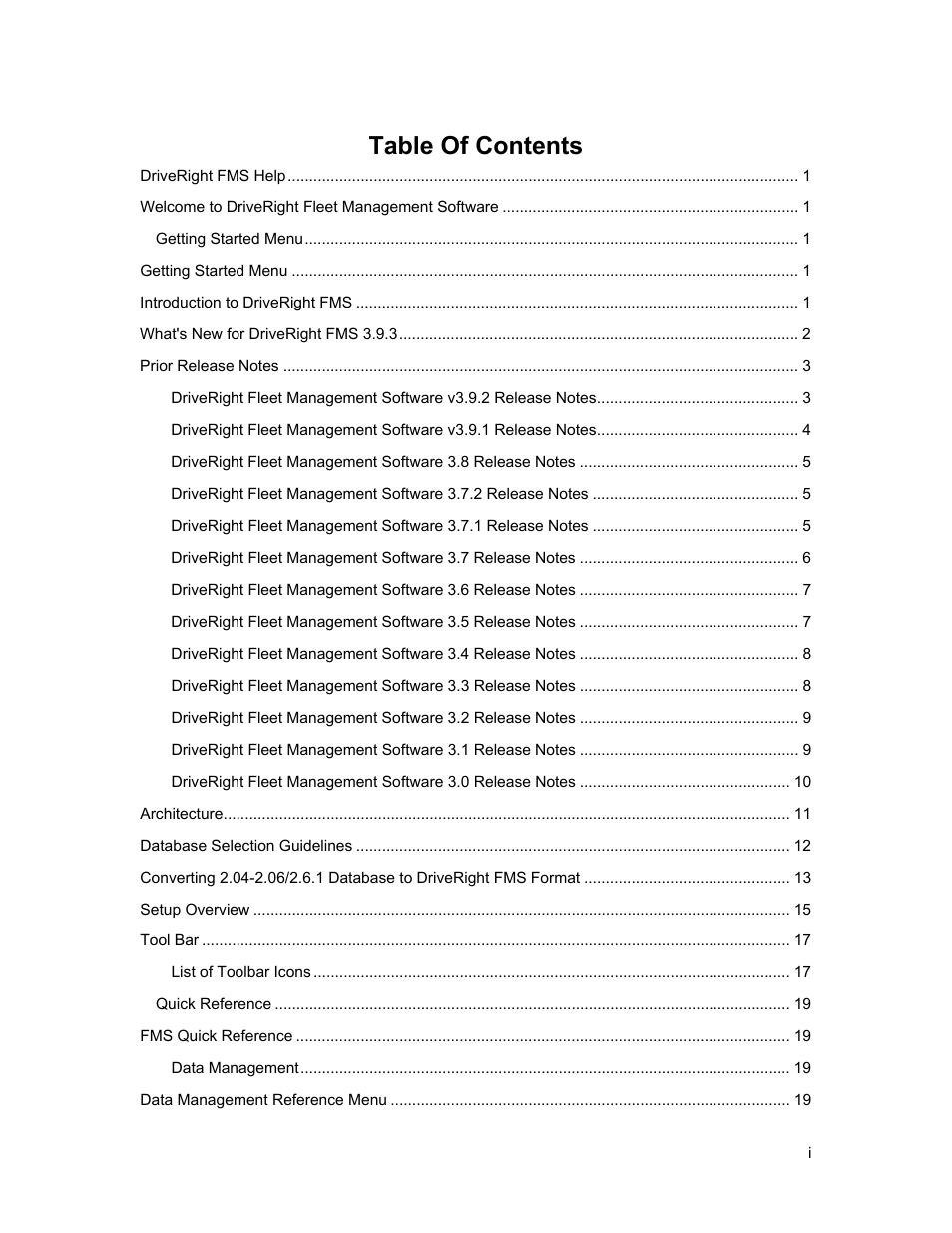 DAVIS FMS 3.9.3 DriveRight (8186) User Manual | Page 3 / 286
