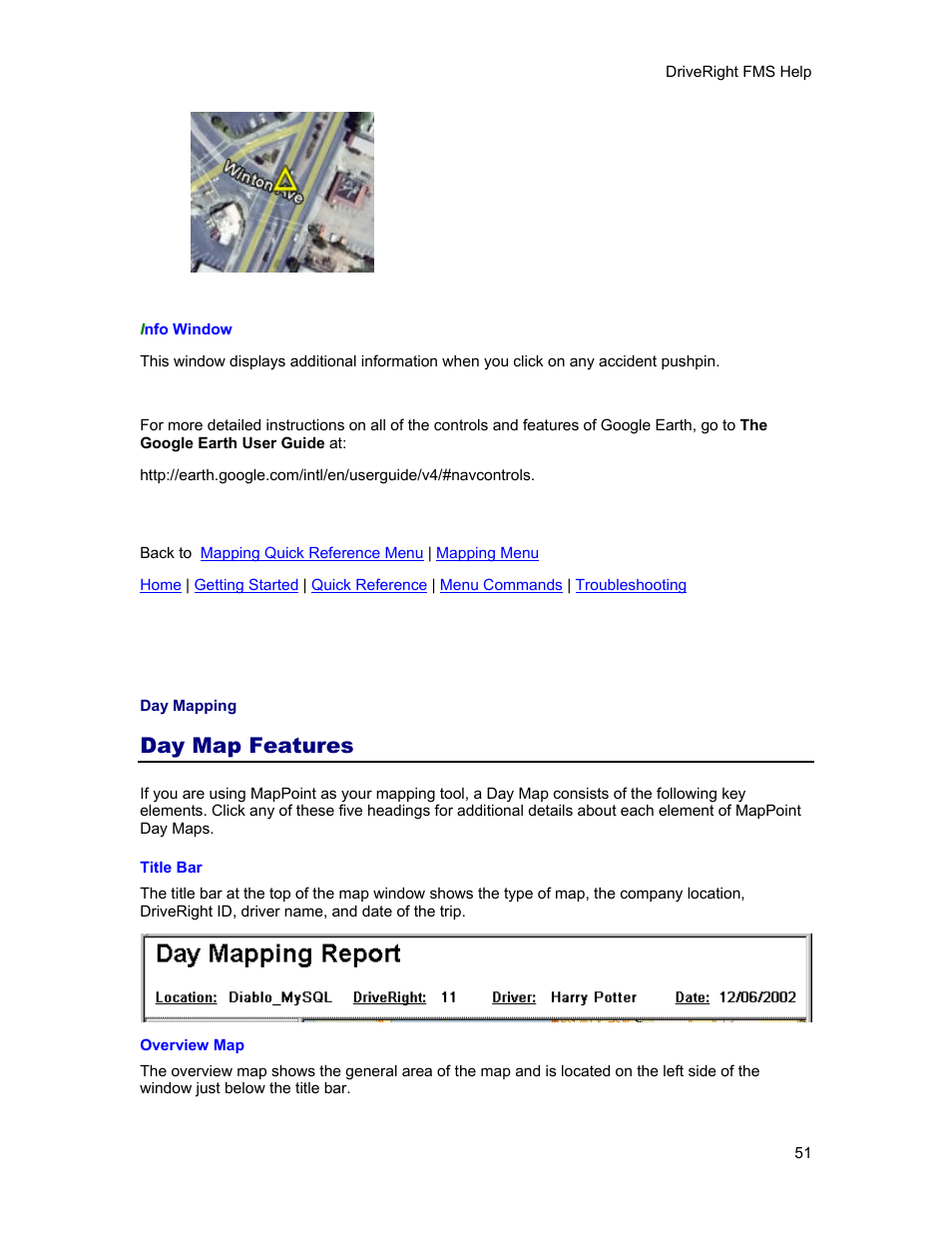 Day map features | DAVIS FMS 3.9.3 DriveRight (8186) User Manual | Page 63 / 286