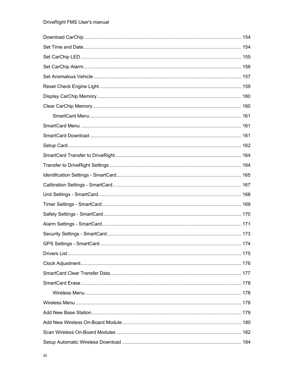 DAVIS FMS 3.9.3 DriveRight (8186) User Manual | Page 8 / 286