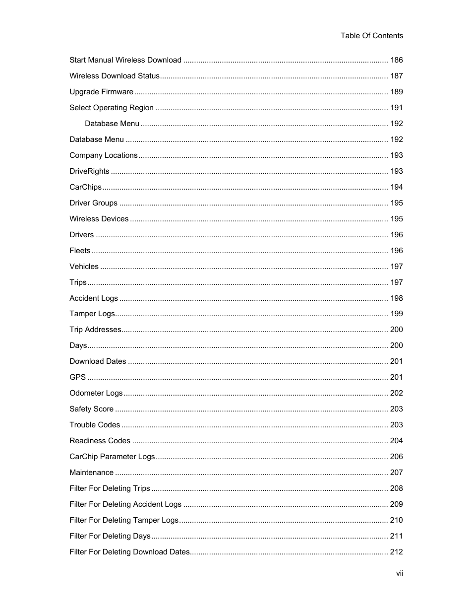 DAVIS FMS 3.9.3 DriveRight (8186) User Manual | Page 9 / 286