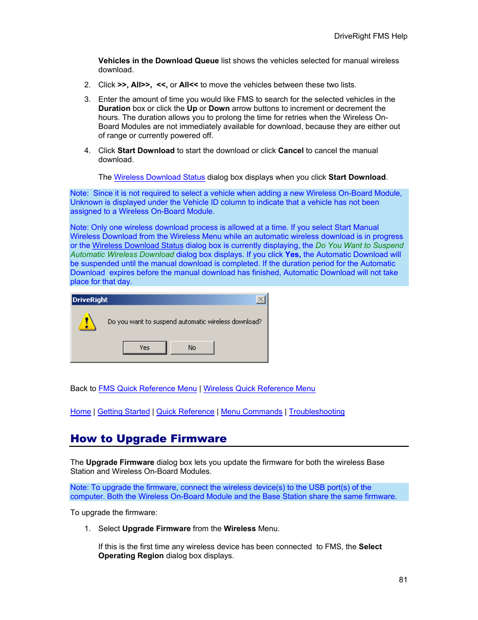 How to upgrade firmware | DAVIS FMS 3.9.3 DriveRight (8186) User Manual | Page 93 / 286