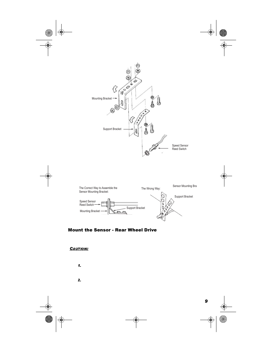 Mount the sensor - rear wheel drive, 0rxqw wkh 6hqvru  5hdu :khho 'ulyh | DAVIS DriveRight 600E GD/HD Installation Guide (8126GD, 8126HD) User Manual | Page 11 / 24