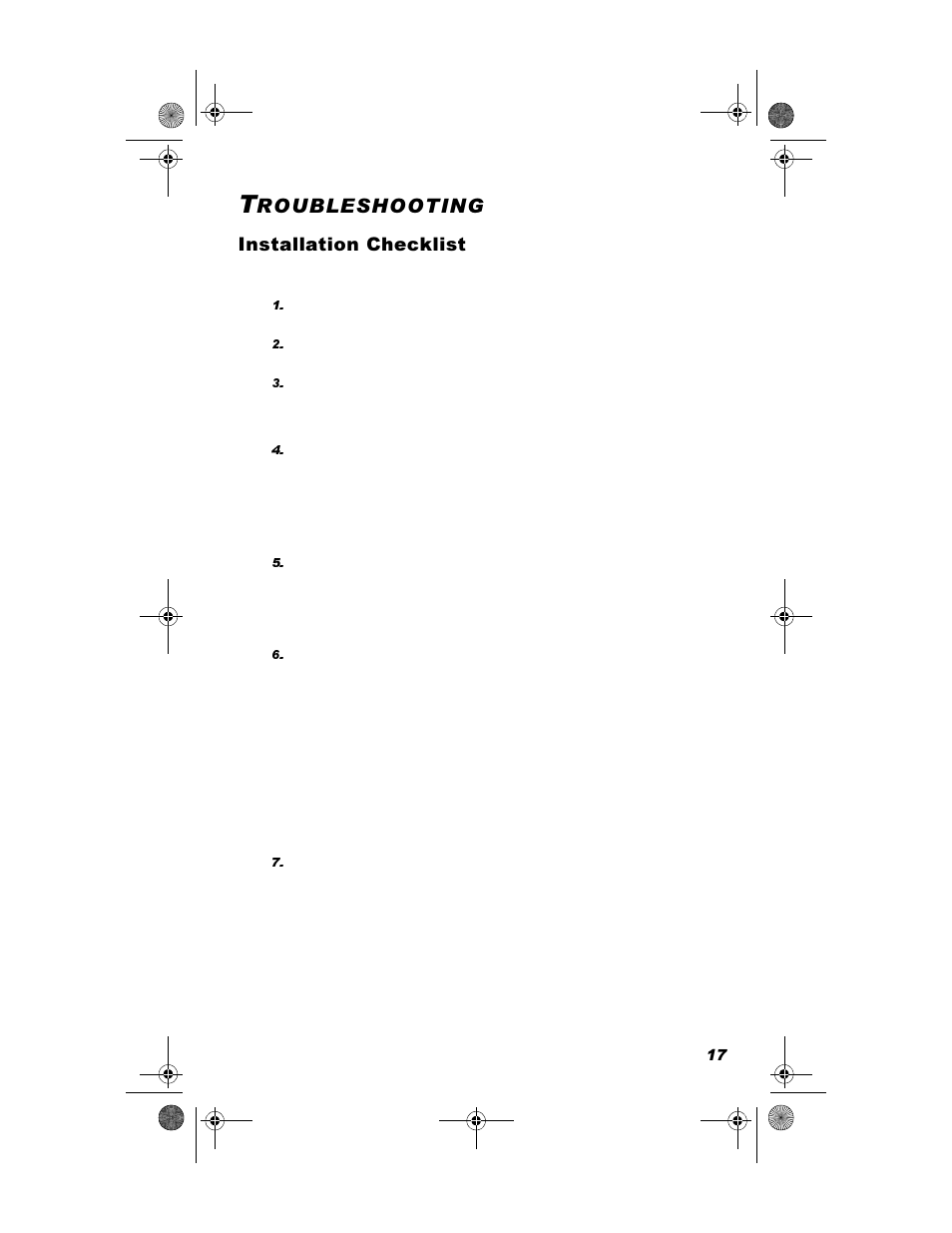 Troubleshooting, Installation checklist, Qvwdoodwlrq &khfnolvw | DAVIS DriveRight 600E GD/HD Installation Guide (8126GD, 8126HD) User Manual | Page 19 / 24