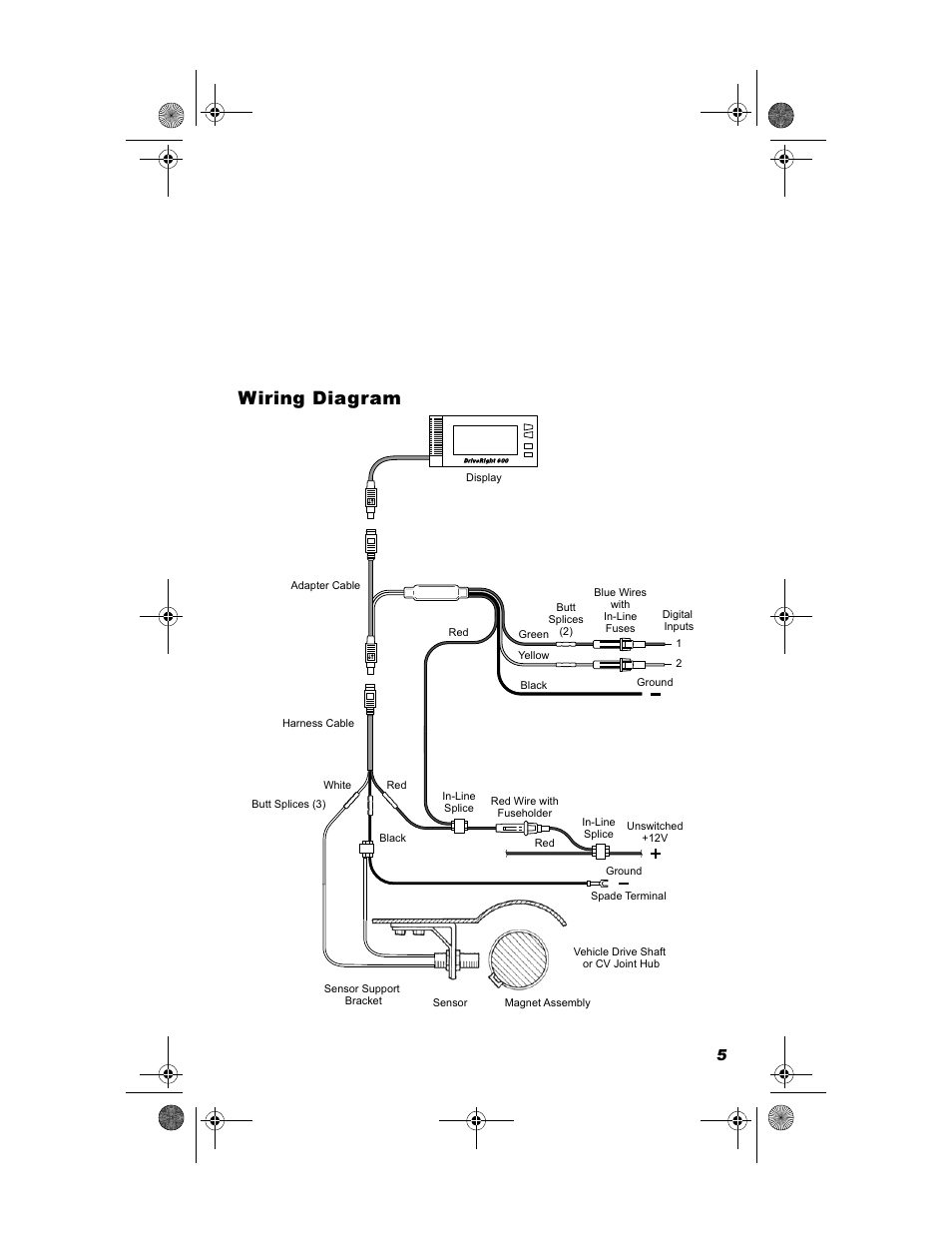 Wiring diagram, Lulqj 'ldjudp | DAVIS DriveRight 600E GD/HD Installation Guide (8126GD, 8126HD) User Manual | Page 7 / 24