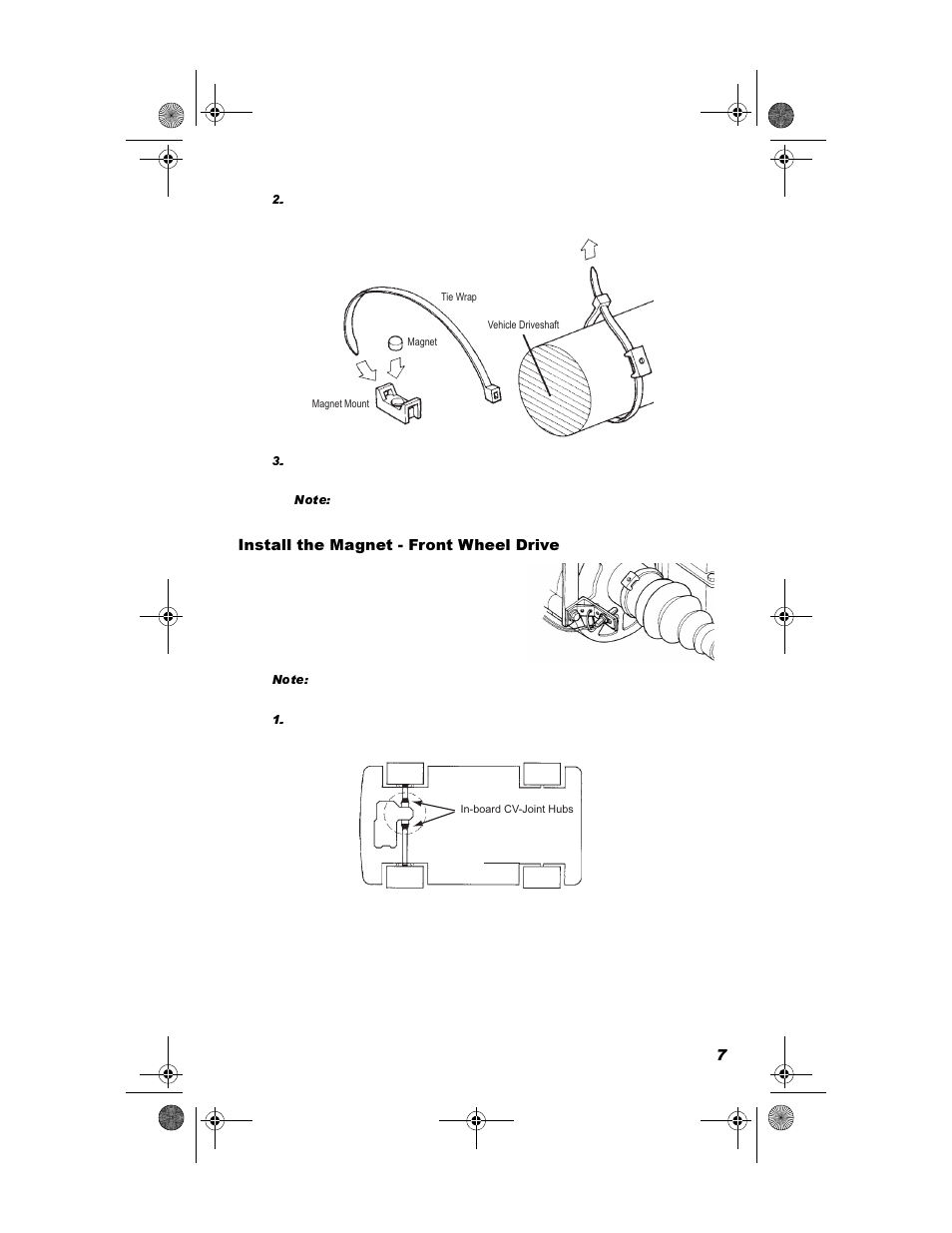 Install the magnet - front wheel drive | DAVIS DriveRight 600E GD/HD Installation Guide (8126GD, 8126HD) User Manual | Page 9 / 24