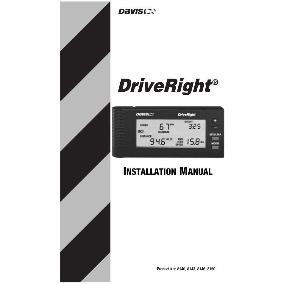 DAVIS DriveRight Installation - GD (All DriveRight Models) User Manual | 25 pages