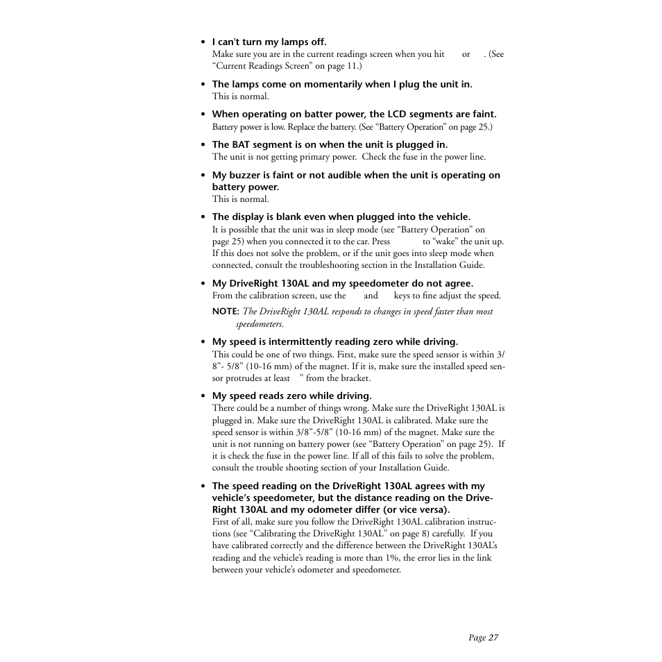 DAVIS DriveRight 130AL Manual (8140) User Manual | Page 29 / 32