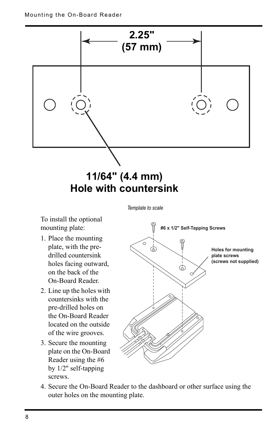 Template to scale | DAVIS SmartCard Users Guide (8105, 8108, 8112) User Manual | Page 10 / 16
