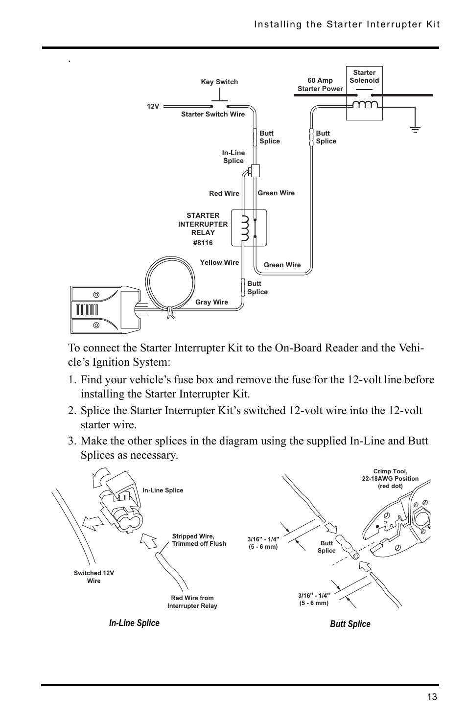 In-line splice, In-line splice butt splice | DAVIS SmartCard Users Guide (8105, 8108, 8112) User Manual | Page 15 / 16