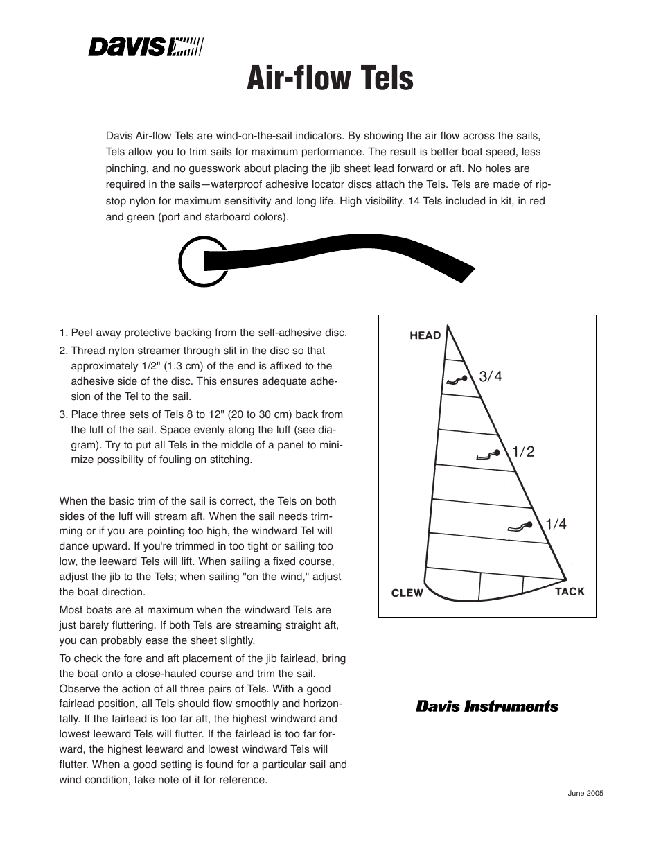 DAVIS Air-flow Tels User Manual | 1 page