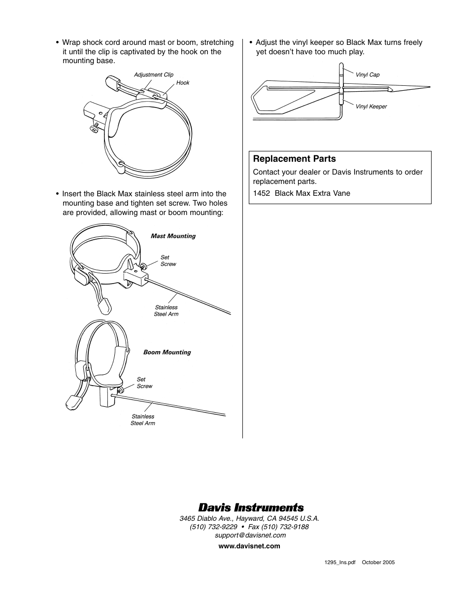 DAVIS Black Max User Manual | Page 2 / 2