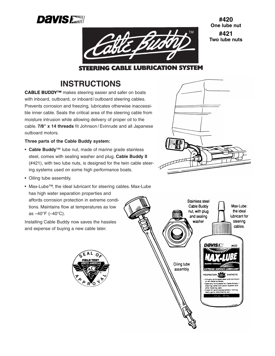 DAVIS CABLE BUDDY User Manual | 3 pages