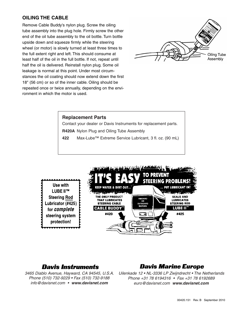 DAVIS CABLE BUDDY User Manual | Page 3 / 3