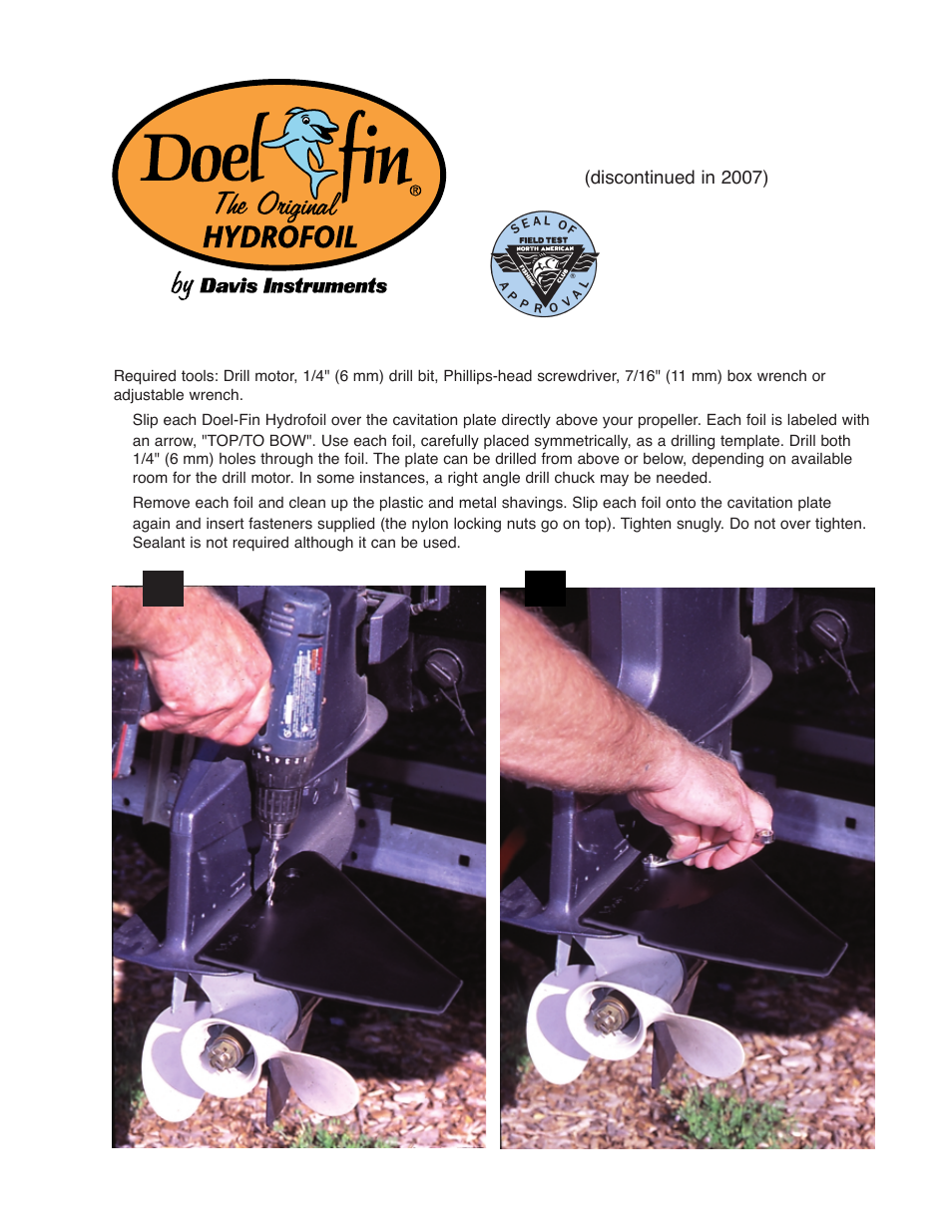 DAVIS Doel-Fin User Manual | 2 pages