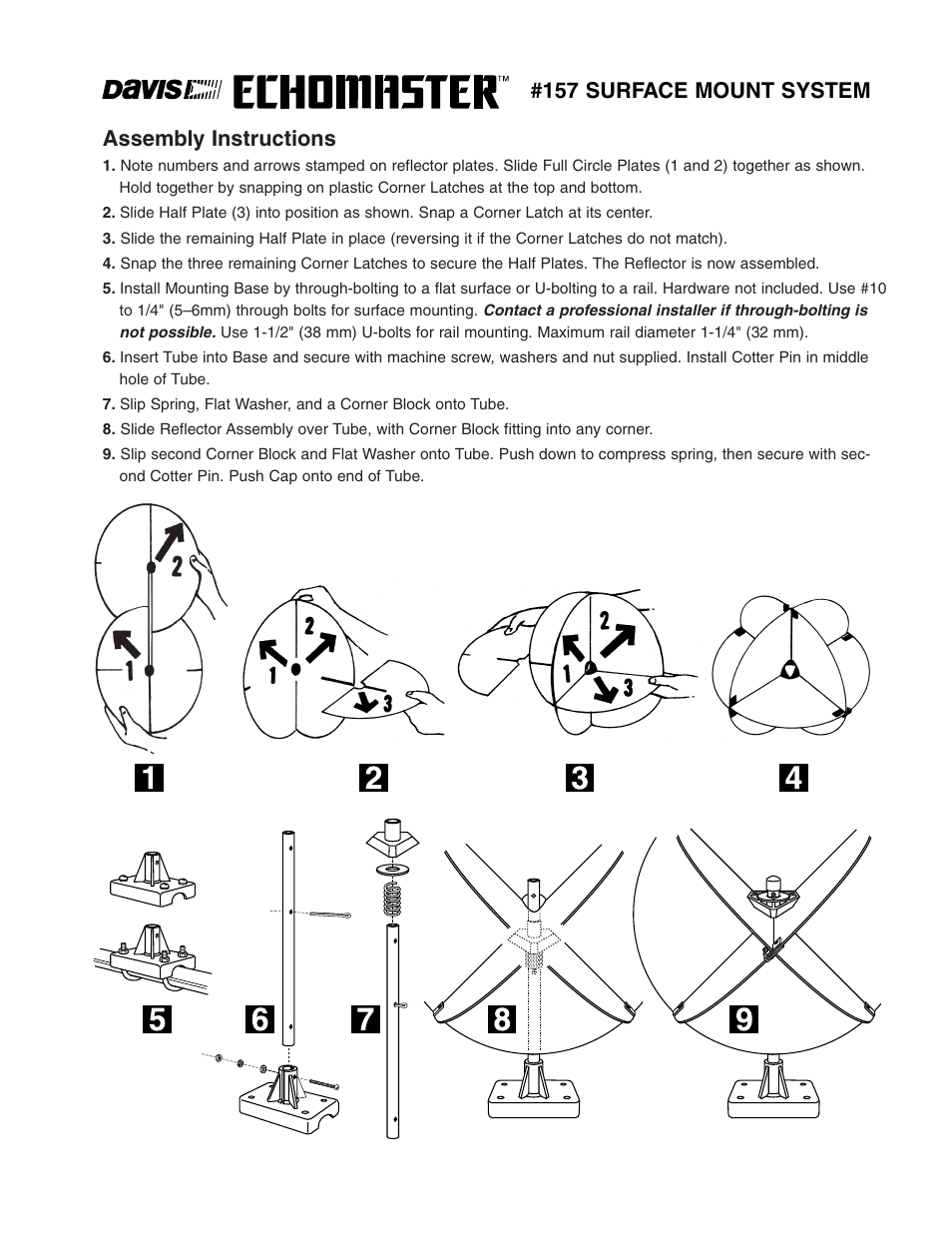 DAVIS EchoMaster Surface Mount Kit User Manual | 3 pages