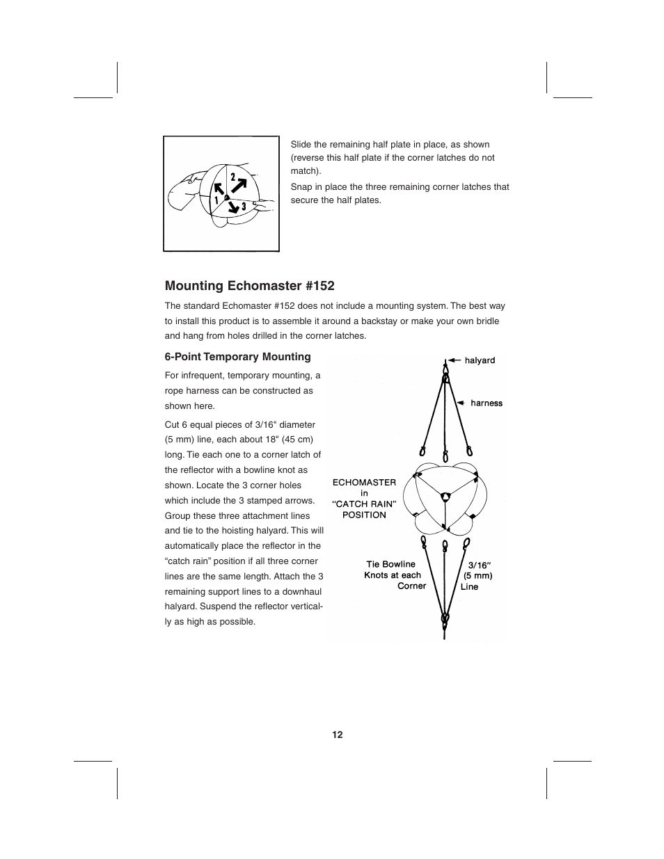 Mounting echomaster #152 | DAVIS EchoMaster Radar Reflector User Manual | Page 12 / 16