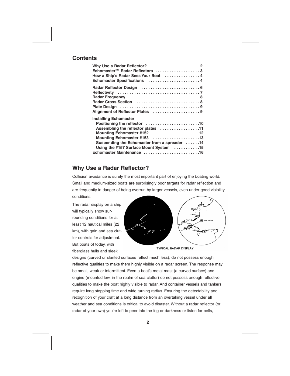 DAVIS EchoMaster Radar Reflector User Manual | Page 2 / 16