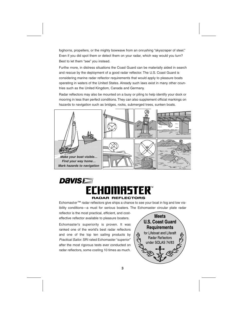 DAVIS EchoMaster Radar Reflector User Manual | Page 3 / 16