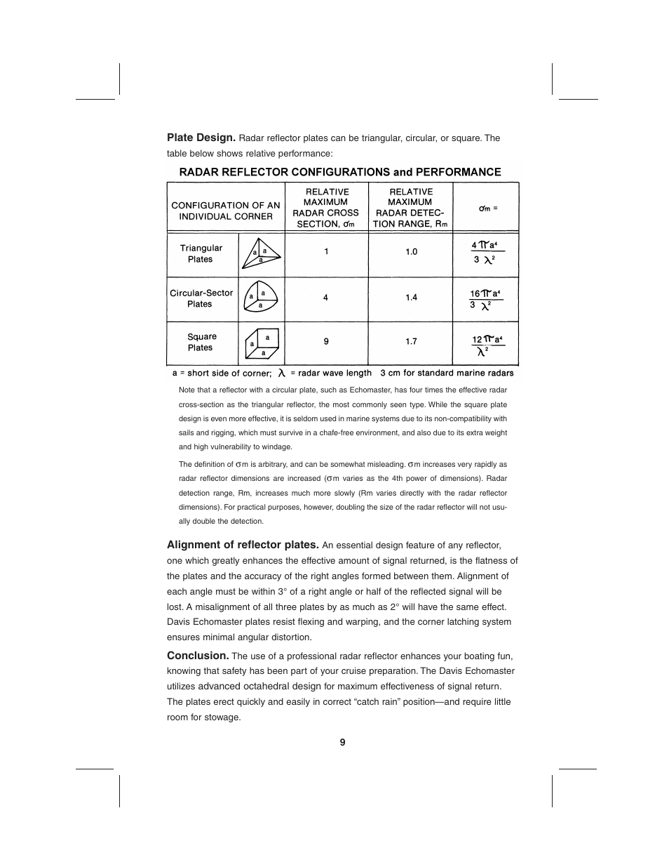 DAVIS EchoMaster Radar Reflector User Manual | Page 9 / 16