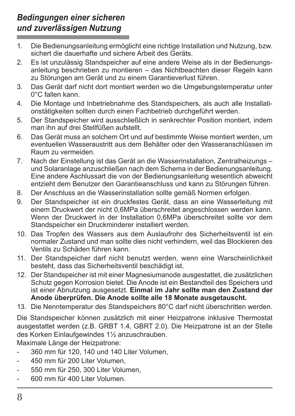 KOSPEL SW Termo Max User Manual | Page 8 / 32