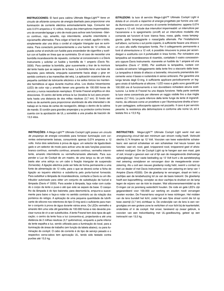 DAVIS Mega-Light Ultimate Cockpit User Manual | Page 2 / 5