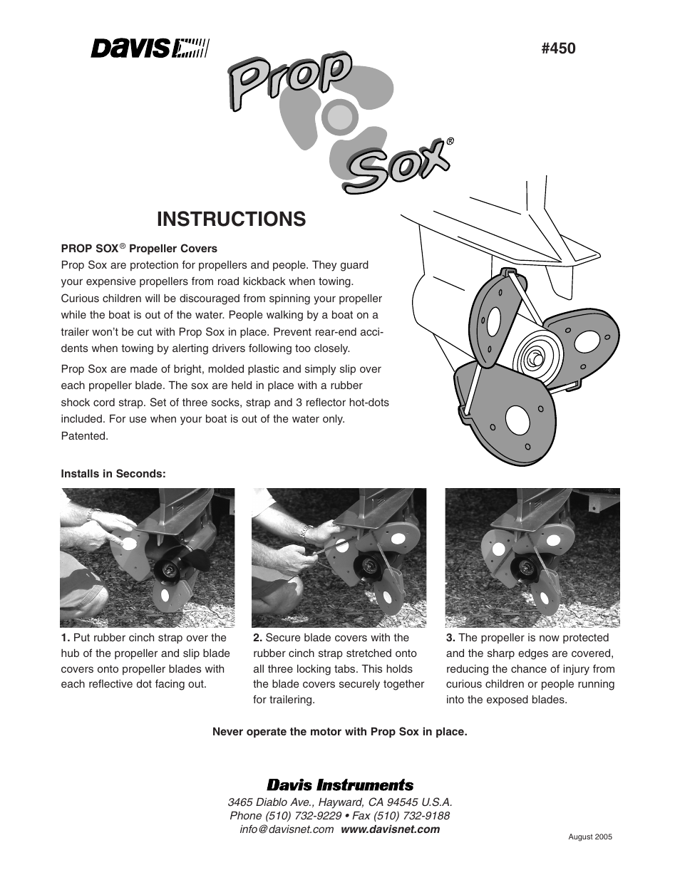 DAVIS PROP SOX User Manual | 1 page