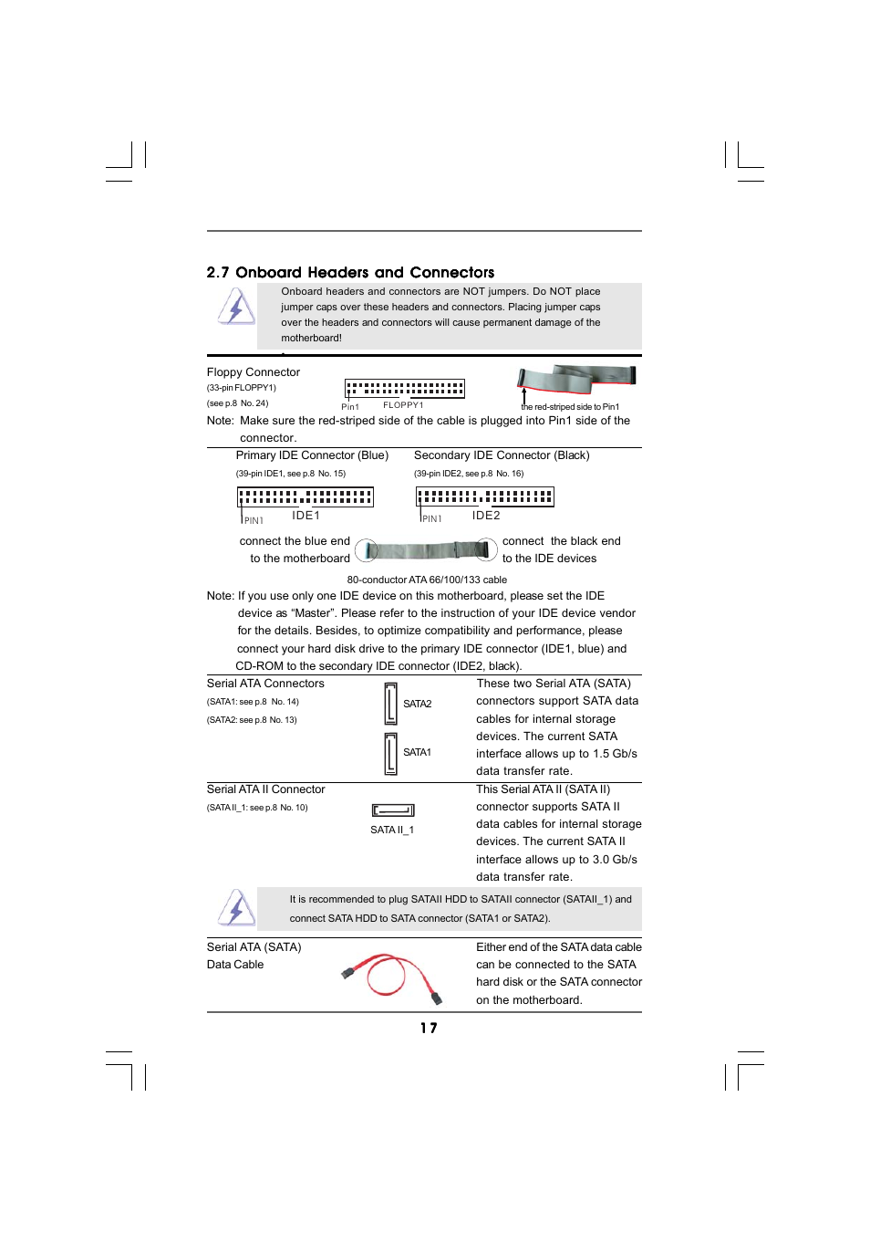 7 onboard headers and connectors | ASRock 939Dual-SATA2 User Manual | Page 17 / 40